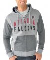 Atlanta Falcons G III Sports by Carl Banks Safety Tri Blend Full Zip Hoodie Heathered Gray