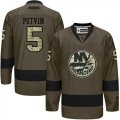 New York Islanders #5 Denis Potvin Green Salute to Service Stitched NHL Jersey
