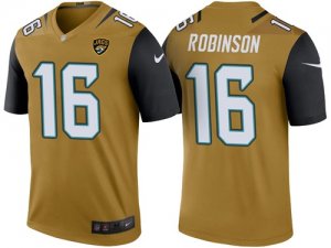 Men Jacksonville Jaguars #16 Denard Robinson Gold Color Rush Legend Jersey