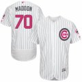 Men's Majestic Chicago Cubs #70 Joe Maddon Authentic White 2016 Mother's Day Fashion Flex Base MLB Jersey