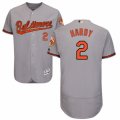 Men's Majestic Baltimore Orioles #2 J.J. Hardy Grey Flexbase Authentic Collection MLB Jersey