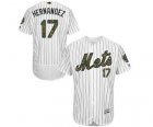 Men's Majestic New York Mets #17 Keith Hernandez Authentic White 2016 Memorial Day Fashion Flex Base MLB Jersey