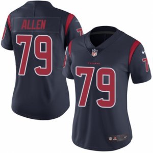 Women\'s Nike Houston Texans #79 Jeff Allen Limited Navy Blue Rush NFL Jersey