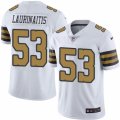 Mens Nike New Orleans Saints #53 James Laurinaitis Limited White Rush NFL Jersey