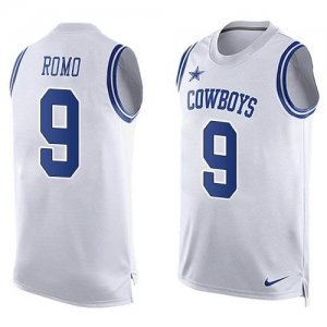 Nike Dallas Cowboys #9 Tony Romo White Men Stitched NFL Limited Tank Top Jersey