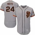 Mens Majestic San Francisco Giants #24 Willie Mays Gray Flexbase Authentic Collection MLB Jersey