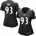 Women's Nike Baltimore Ravens #93 Lawrence Guy Limited Black Alternate NFL Jersey
