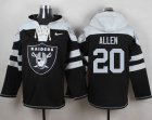 Nike Oakland Raiders #20 Nate Allen Black Player Pullover Hoodie