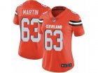 Women Nike Cleveland Browns #63 Marcus Martin Vapor Untouchable Limited Orange Alternate NFL Jersey