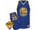 Mens Adidas Golden State Warriors #35 Kevin Durant Swingman Royal Blue Road 2017 The Finals Patch NBA Jersey