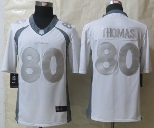 Nike Denver Broncos #80 Julius Thomas Platinum White Jerseys(Game)