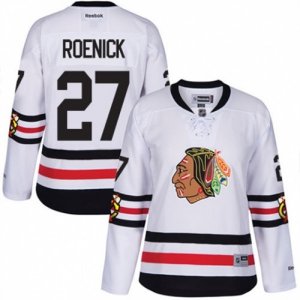 Womens Reebok Chicago Blackhawks #27 Jeremy Roenick Authentic White 2017 Winter Classic NHL Jersey