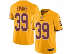 Mens Nike Washington Redskins #39 Josh Evans Limited Gold Rush NFL Jersey