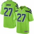 Youth Nike Seattle Seahawks #27 Tharold Simon Limited Green Rush NFL Jersey