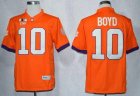 NCAA Clemson Tigers #10 Tajh Boyd Orange 2016 College Football Playoff National Championship Jersey