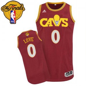 Men\'s Adidas Cleveland Cavaliers #0 Kevin Love Swingman Red CAVS 2016 The Finals Patch NBA Jersey