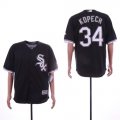 White Sox #34 Michael Kopech Black Cool Base Jersey