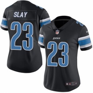 Women\'s Nike Detroit Lions #23 Darius Slay Limited Black Rush NFL Jersey