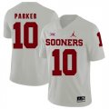 Oklahoma Sooners #10 Steven Parker White College Football Jersey