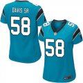 Women Nike Carolina Panthers #58 Thomas Davis Sr blue Jersey