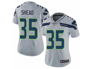 Women Nike Seattle Seahawks #35 DeShawn Shead Vapor Untouchable Limited Grey Alternate NFL Jersey