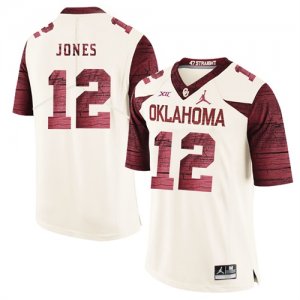 Oklahoma Sooners #12 Landry Jones White 47 Game Winning Streak College Football Jersey