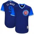 Cubs #9 Javier Baez El Mago Majestic Royal 2017 Players Weekend Jersey