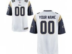 Men\'s Nike St. Louis Rams Customized Game White Jerseys (S-4XL)