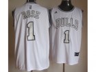 nba chicago bulls #1 rose white