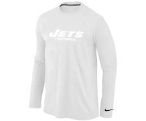 Nike New York Jets Authentic font Long Sleeve T-Shirt White