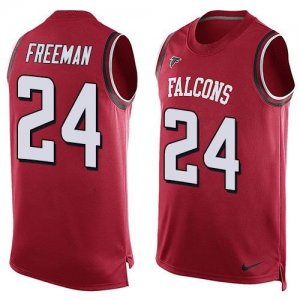 Nike Atlanta Falcons #24 Devonta Freeman Red Team Color Men\'s Stitched NFL Limited Tank Top Jersey