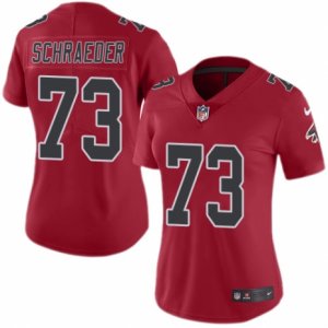 Women\'s Nike Atlanta Falcons #73 Ryan Schraeder Limited Red Rush NFL Jersey