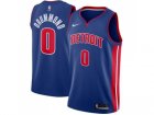 Men Nike Detroit Pistons #0 Andre Drummond Blue Stitched NBA Swingman Jersey