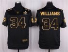 Nike Pittsburgh Steelers #34 DeAngelo Williams Black Pro Line Gold Collection Jersey(Elite)