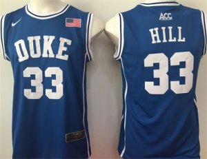 Duke Blue Devils #33 Grant Hill Blue College Basketball Jersey