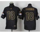 Nike jerseys denver broncos #18 manning black[Elite gold lettering fashion]