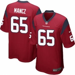 Mens Nike Houston Texans #65 Greg Mancz Game Red Alternate NFL Jersey