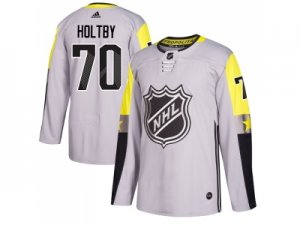 Men Adidas Washington Capitals #70 Braden Holtby Gray 2018 All-Star Metro Division Authentic Stitched NHL Jersey