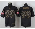 Nike jerseys san francisco 49ers #99 smith black[Elite gold lettering fashion]