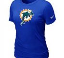 Women Miami Dolphins Blue T-Shirts