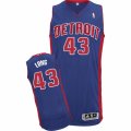 Mens Adidas Detroit Pistons #43 Grant Long Authentic Royal Blue Road NBA Jersey