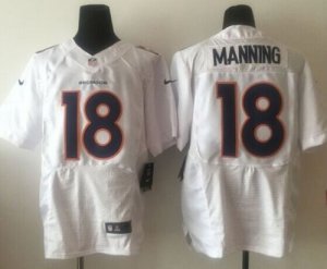 Nike Denver Broncos #18 Peyton Manning White Men Stitched NFL Elite Event Jersey