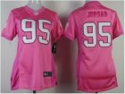 Nike Women Miami Dolphins #95 Dion Jordan Pink Love Jerseys