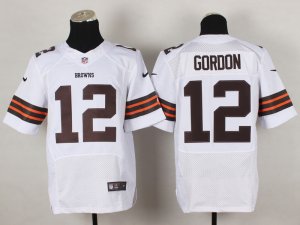 Nike Cleveland Browns #12 Josh Gordon Brown white Jerseys(Elite)