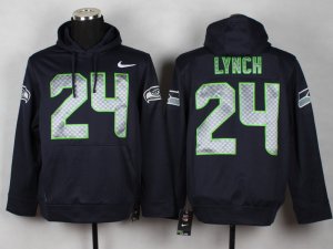 Nike Seattle Seahawks #24 Marshawn Lynch Blue jerseys(Pullover Hoodie)