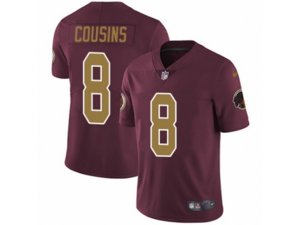 Youth Nike Washington Redskins #8 Kirk Cousins Vapor Untouchable Limited Burgundy Red Gold Number Alternate 80TH Anniversary NFL Jersey