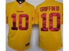 Nike NFL Washington Redskins #10 Robert Griffin Yellow Elite jerseys