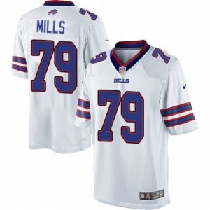 Mens Nike Buffalo Bills #79 Jordan Mills Limited White NFL Jersey