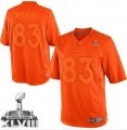 Nike Denver Broncos #83 Wes Welker Orange Super Bowl XLVIII NFL Drenched Limited Jersey