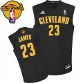 Youth Adidas Cleveland Cavaliers #23 LeBron James Swingman Black 2016 The Finals Patch NBA Jersey